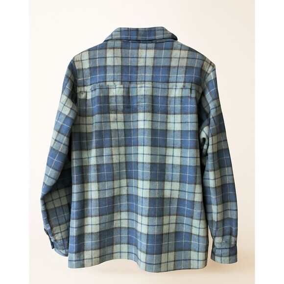 NWOT Pendleton Original Board Shirt BLUE Surf Plaid Beach Boys Virgin Wool-L - Picture 2 of 10